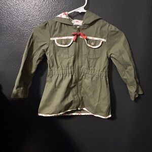 Little Lass Olive Green Coat for Kids size 5